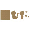 Cadre en bois à décorer - Modèle chat - Loisirs créatifs - Enfant - Aladine