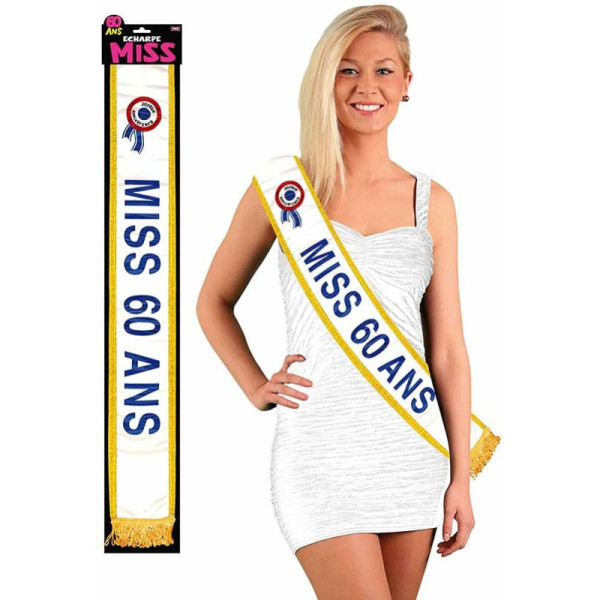 photo-Echarpe - Miss 60 ans - Déguisement - Fête - Anniversaire