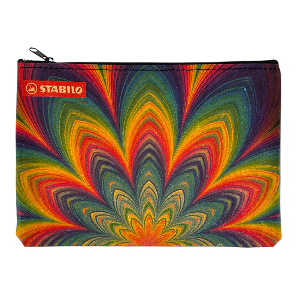 photo-Trousse - Rectangulaire - Plat - Motif Arty - STABILO - 22,5x16cm - Cuir recyclé