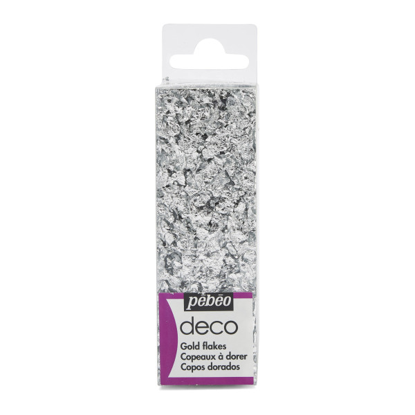 photo-Copeaux à dorer - Argent - Pour créer des dorures - Toutes surfaces - Pébéo - Deco