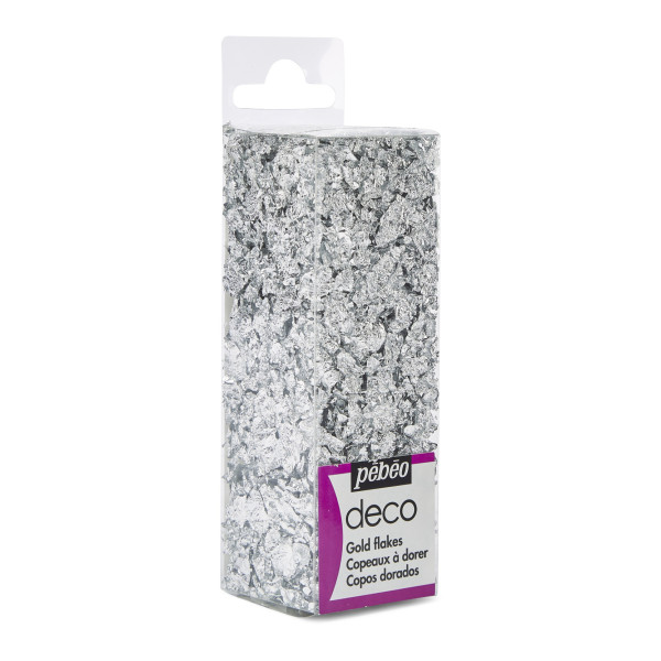Copeaux à dorer - Argent - Pour créer des dorures - Toutes surfaces - Pébéo - Deco