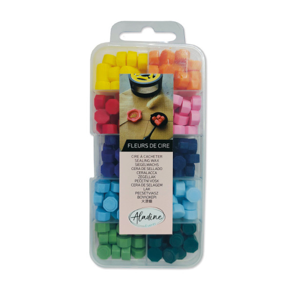 photo-Cire à cacheter - 10 pastilles - Couleurs vives - Carterie - Loisirs créatifs - Aladine