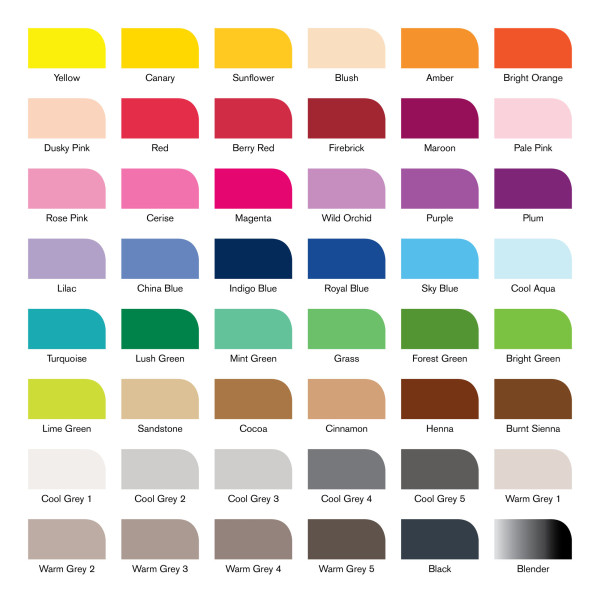 Feutres - Promarker Brush - 48 couleurs - Winsor et Newton - Dessin - Illustration