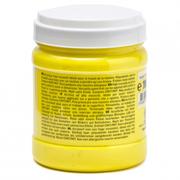 Peinture acrylique - Jaune primaire - Mate-satinée - Pot 700ml - Pébéo Pop Art