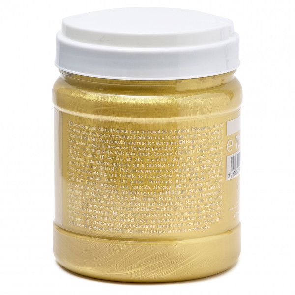 Peinture acrylique - Or - Mate-satinée - Pot 700ml - Pébéo Pop Art