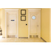 Plaque adhésive - Toilettes handicapés - Imitation alu - 16,5x4,4cm - Signalétique