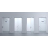 Plaque adhésive - Vestiaire - Avec pictogramme - Imitation alu - 16,5x4,4cm - Signalétique