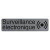 photo-Plaque adhésive - Surveillance électronique - Imitation alu - 16,x4,4cm - Signalétique