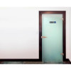 Plaque adhésive - Salle d'attente - Avec pictogramme - Imitation alu - 16,5x4,4cm - Signalétique