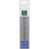 Plaque adhésive - Poussez - Vertical - Imitation alu - 16,5x4,4cm - Signalétique