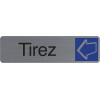 photo-Plaque adhésive - Tirez - Horizontal - Imitation alu - 16,5x4,4cm - Signalétique