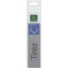 Plaque adhésive - Tirez - Horizontal - Imitation alu - 16,5x4,4cm - Signalétique