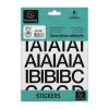 photo-Lettres adhésives - Stickers - Noires - 30mm hauteur - 2 planches - A-Z + caractères spéciaux