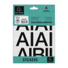 photo-Lettres adhésives - Stickers - Noires - 50mm hauteur - 8 planches - A-Z + caractères spéciaux