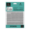 photo-Chiffres adhésifs - Stickers - Noires - 10mm hauteur - 2 planches - 0-9 + caractères spéciaux