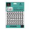 photo-Chiffres adhésifs - Stickers - Noires - 20mm hauteur - 2 planches - 0-9 + caractères spéciaux
