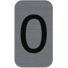 photo-Chiffre adhésif - N°0 - Tous supports - Imitation alu - 2,5x4,4cm - Signalétique