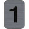 photo-Chiffre adhésif - N°1 - Tous supports - Imitation alu - 2,5x4,4cm - Signalétique