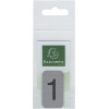 Chiffre adhésif - N°1 - Tous supports - Imitation alu - 2,5x4,4cm - Signalétique