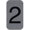 photo-Chiffre adhésif - N°2 - Tous supports - Imitation alu - 2,5x4,4cm - Signalétique