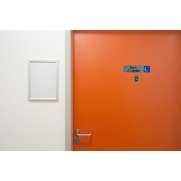 Chiffre adhésif - N°2 - Tous supports - Imitation alu - 2,5x4,4cm - Signalétique