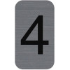 photo-Chiffre adhésif - N°4 - Tous supports - Imitation alu - 2,5x4,4cm - Signalétique