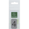 Chiffre adhésif - N°4 - Tous supports - Imitation alu - 2,5x4,4cm - Signalétique