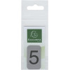 Chiffre adhésif - N°5 - Tous supports - Imitation alu - 2,5x4,4cm - Signalétique