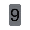 phoot-Chiffre adhésif - N°9 - Tous supports - Imitation alu - 2,5x4,4cm - Signalétique