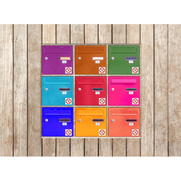 Signalétique adhésive - No pub - 10x10cm - 4 pictogramme par planche - PVC