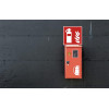 Signalétique adhésive - Extincteur - Incendie - 10x10cm - Rouge/Blanc - PVC