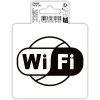 photo-Signalétique adhésive - Entrée interdite - Signal Wifi - 10x10cm - Noir/Blanc - PVC
