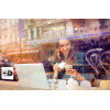 Signalétique adhésive - Entrée interdite - Signal Wifi - 10x10cm - Noir/Blanc - PVC