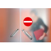 Panneau adhésif - Sens interdit - Rond - 20cm - Blanc/rouge - PVC - Signalétique