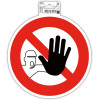 photo-Panneau adhésif - Accès interdit - Rond - 20cm - Blanc/rouge - PVC - Signalétique