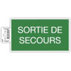 photo-Panneau adhésif - Sortie de secours - 20x11cm - Vert/blanc - PVC - Signalétique
