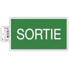 photo-Panneau adhésif - Sortie - 20x11cm - Vert/blanc - PVC - Signalétique