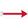 photo-Panneau adhésif - Marquage au sol - Flèche - Blanc/Rouge - PVC - Signalétique