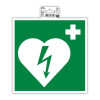 phoot-Panneau adhésif - Défibrillateur - 20x20cm - Blanc/Vert - PVC - Signalétique