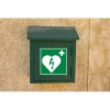Panneau adhésif - Défibrillateur - 20x20cm - Blanc/Vert - PVC - Signalétique