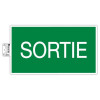 photo-
Panneau adhésif - Sortie - 35x20cm - Vert/blanc - PVC - Signalétique