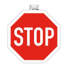 photo-Panneau adhésif - STOP - 30x30cm - Rouge/Blanc - PVC - Signalétique