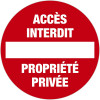 phoot-Panneau - Accès interdit - Propriété privée - 30cm diamètre - Rouge/blanc - PVC - Signalétique
