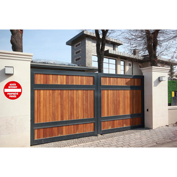 Panneau - Accès interdit - Propriété privée - 30cm diamètre - Rouge/blanc - PVC - Signalétique