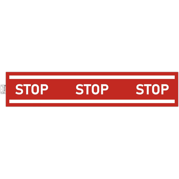 photo-Panneau adhésif - STOP - 100m longueur - Rouge/blanc - PVC - Signalétique