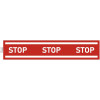 photo-Panneau adhésif - STOP - 100m longueur - Rouge/blanc - PVC - Signalétique