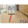 Panneau adhésif - STOP - 1m longueur - Rouge/blanc - PVC - Signalétique
