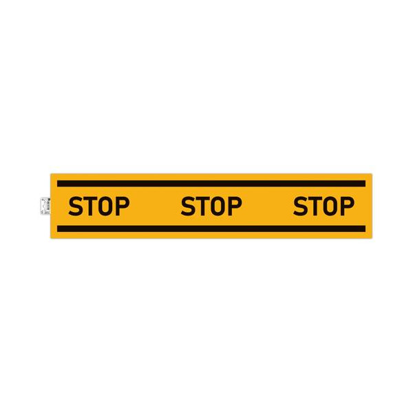 photo-Panneau adhésif - STOP - 1m longueur - Jaune/noir - PVC - Signalétique