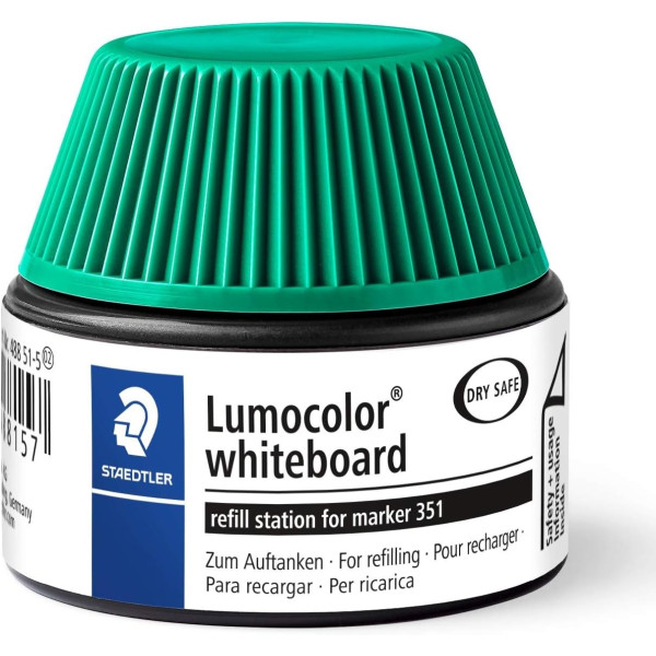 photo-Flacon de recharge pour feutre effaçable à sec - Vert - Lumocolor - Staedtler