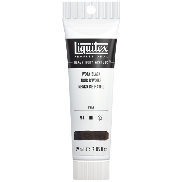photo-Peinture acrylique - Noir d'ivoire - 244 - Liquitex - Heavy Body - Tube 59ml